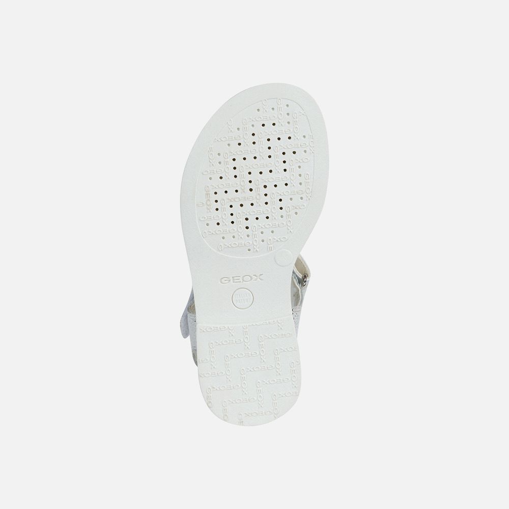 Geox Sandals White Karly - Geox Girls Shoes - KOQZJA273